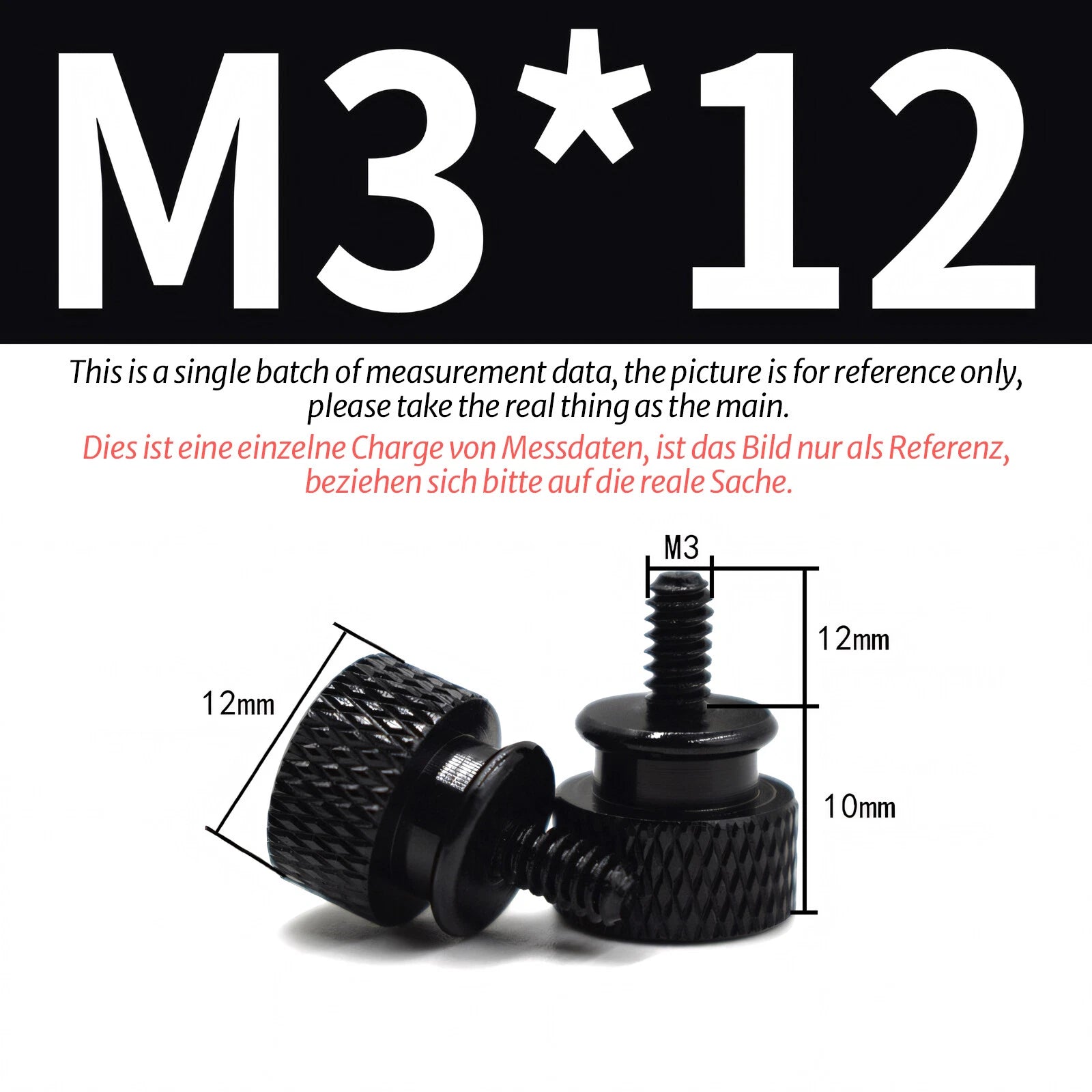 M3 Knurled Thumb Screws – Colorful Aluminum Alloy Hand-Tighten Grip Bolts