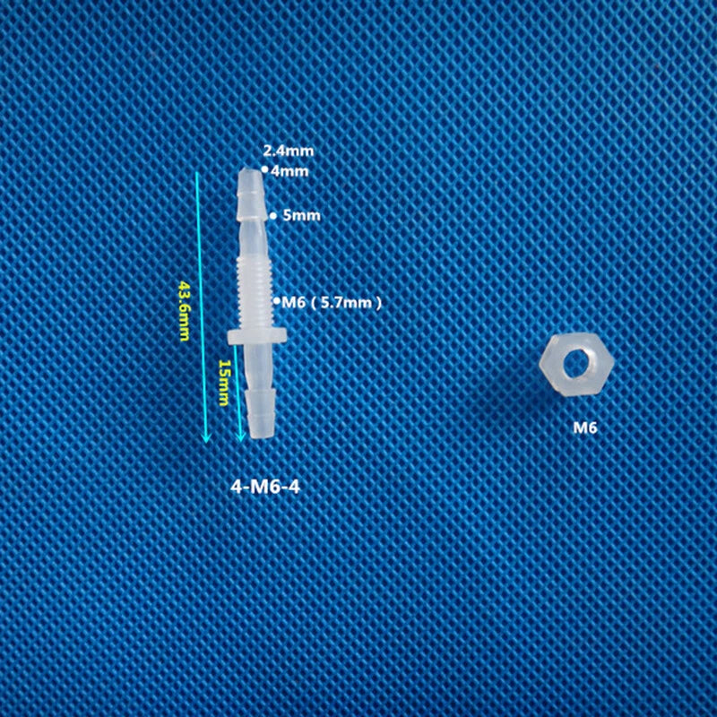 Bulkhead Straight Plastic Hose Connector with Nut — Barbed Thread Pipe Fitting