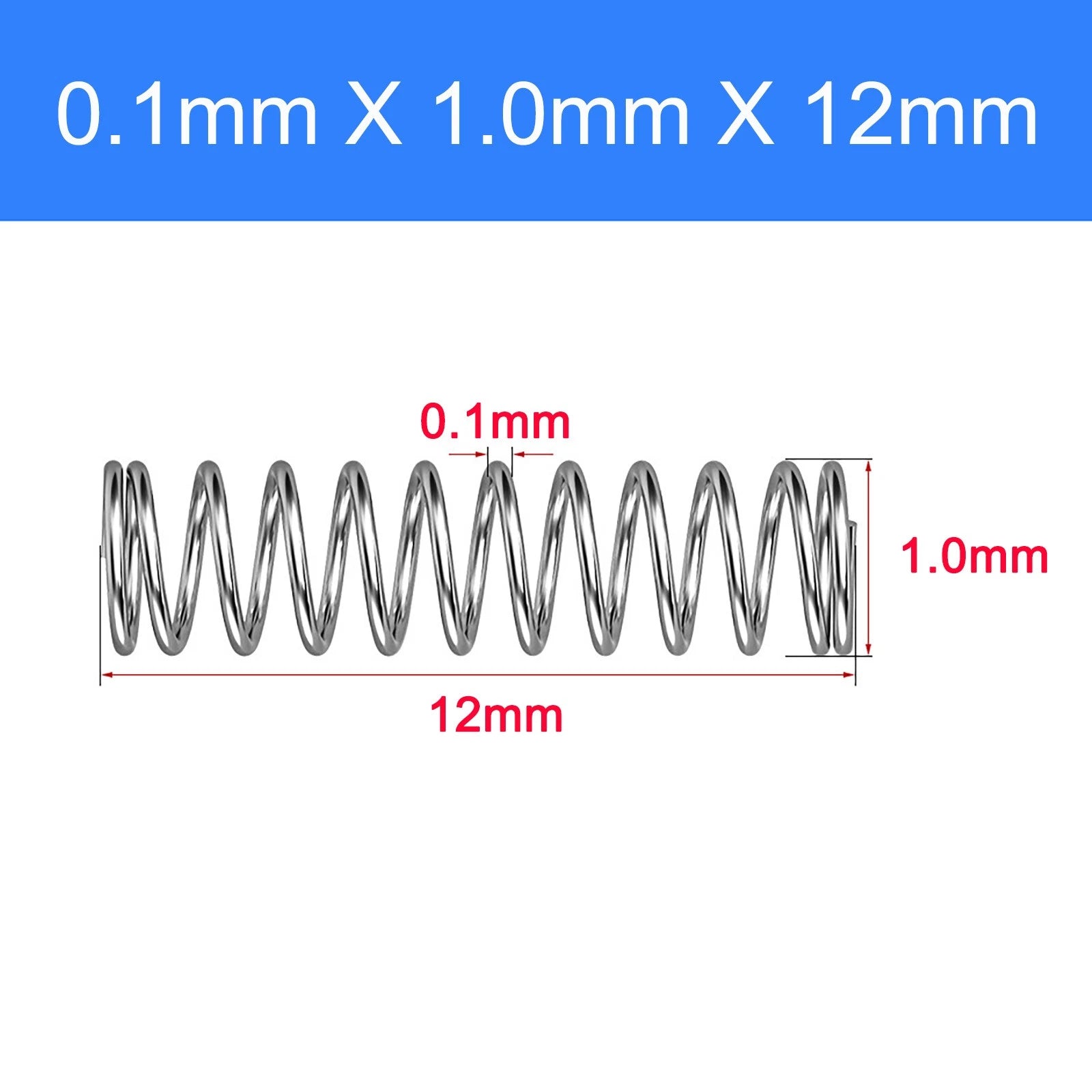 Small Micro Compression Spring Stainless Steel 0.1mm Wire Miniature Precision