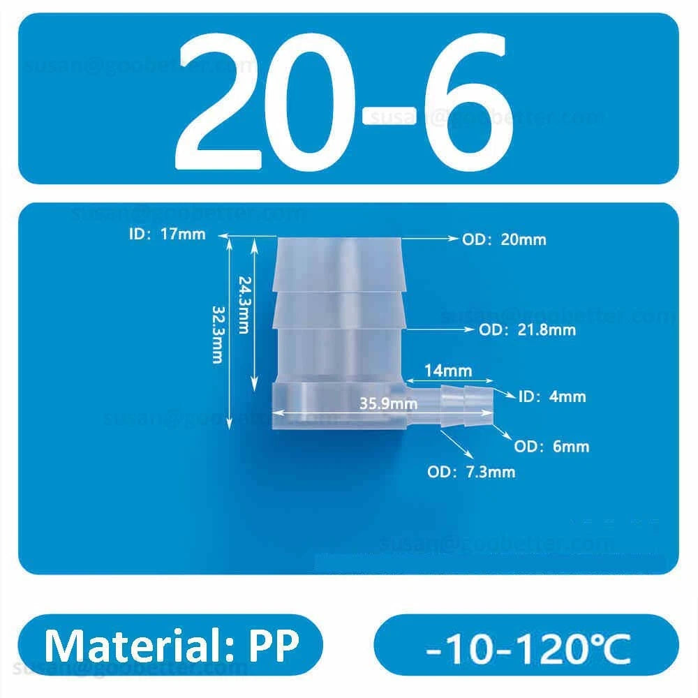 Plastic Barbed Hose Connectors — T-Piece, Elbow & Straight Fittings for Air & Water Lines