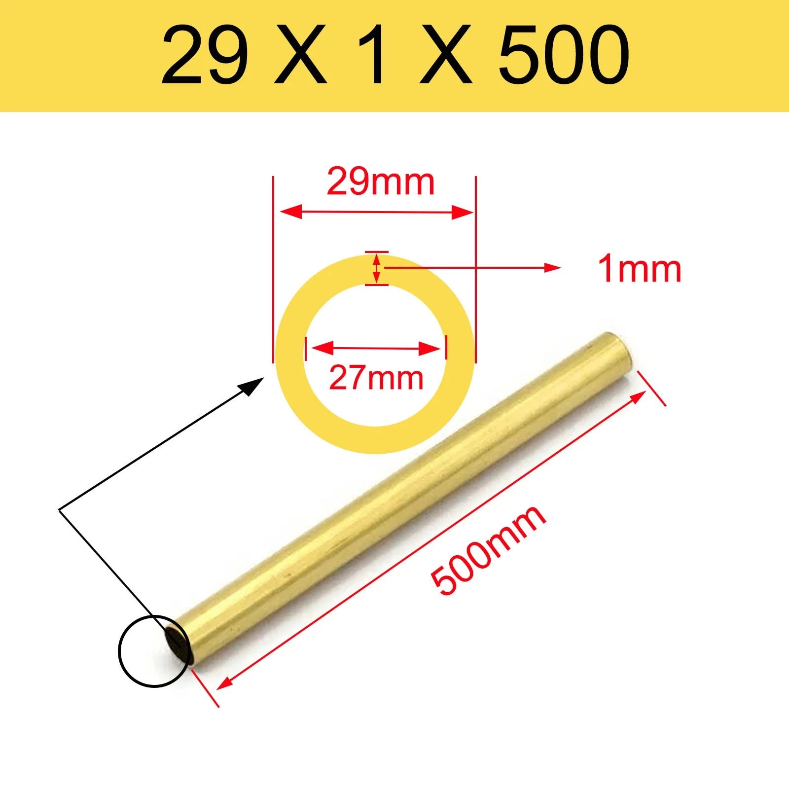 Brass Tubes ROUND PIPE Cu 62% OD 2mm 3mm 4mm 5mm 6mm 7mm 8mm 9mm 10mm To 90mm