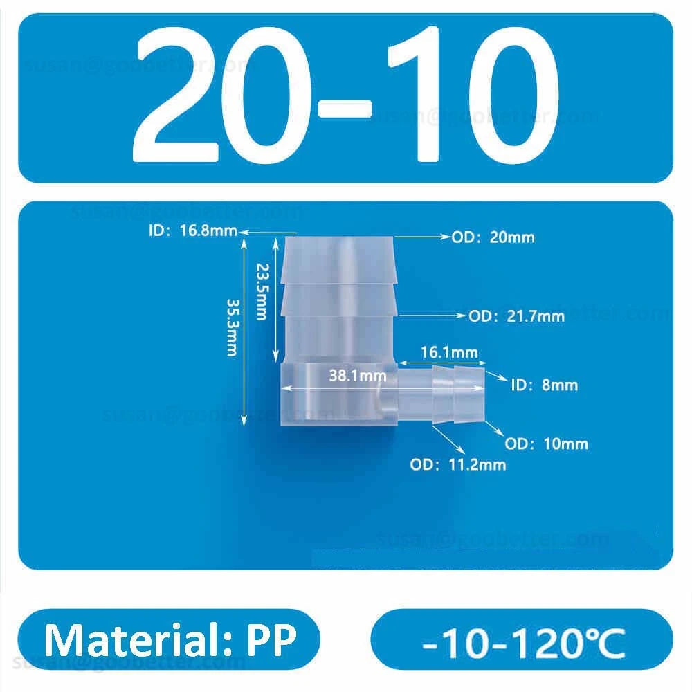 Plastic Barbed Hose Connectors — T-Piece, Elbow & Straight Fittings for Air & Water Lines