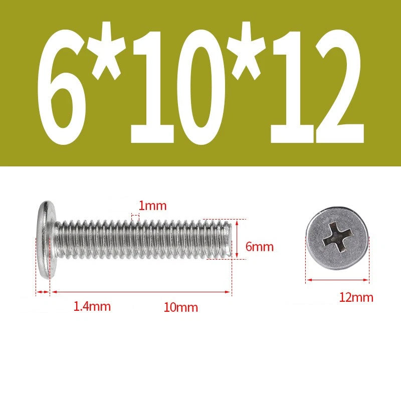 M1–M8 Ultra Thin Flat Head Phillips Machine Screws – A2 Stainless Steel, Fully Threaded