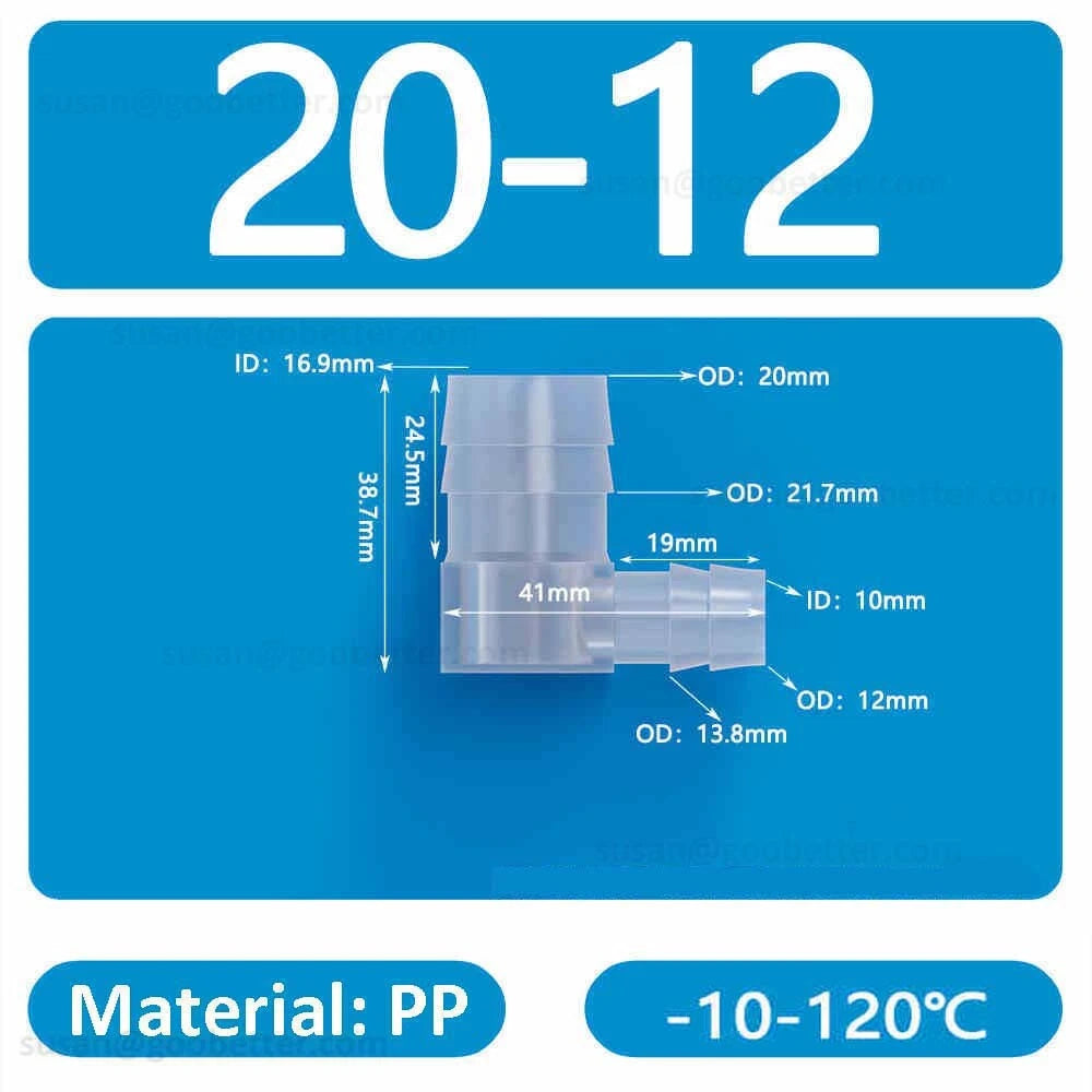 Plastic Barbed Hose Connectors — T-Piece, Elbow & Straight Fittings for Air & Water Lines