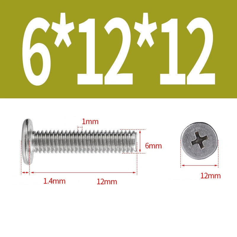 M1–M8 Ultra Thin Flat Head Phillips Machine Screws – A2 Stainless Steel, Fully Threaded