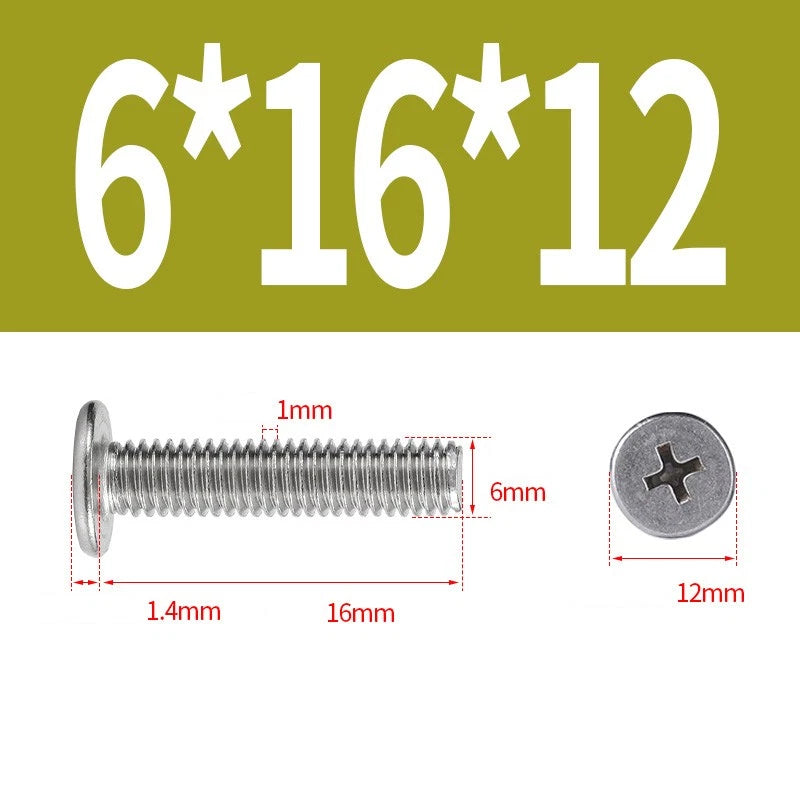 M1–M8 Ultra Thin Flat Head Phillips Machine Screws – A2 Stainless Steel, Fully Threaded