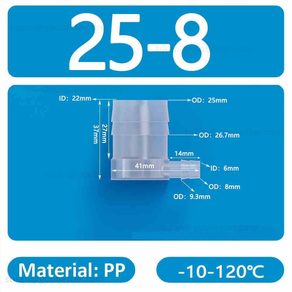Plastic Barbed Hose Connectors — T-Piece, Elbow & Straight Fittings for Air & Water Lines