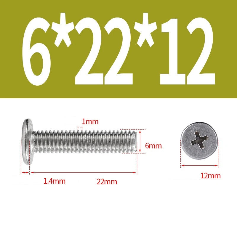 M1–M8 Ultra Thin Flat Head Phillips Machine Screws – A2 Stainless Steel, Fully Threaded