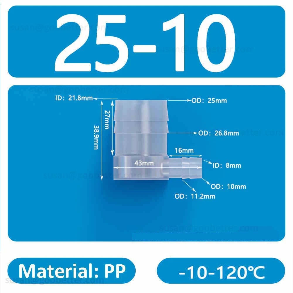 Plastic Barbed Hose Connectors — T-Piece, Elbow & Straight Fittings for Air & Water Lines