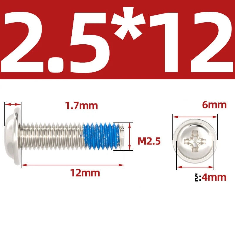 M2–M6 Flanged Button Head Screws – Carbon Steel, Phillips Drive, Nickel or Black Zinc Plated