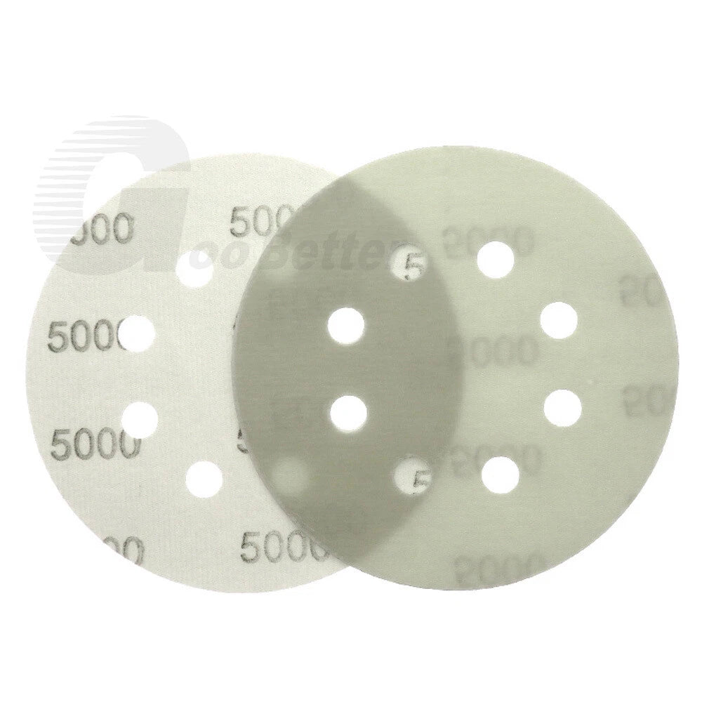 125mm 8 Hole Wet & Dry Sanding Disc 5 inch 600-5000 Grit for Car Sandpaper Pads