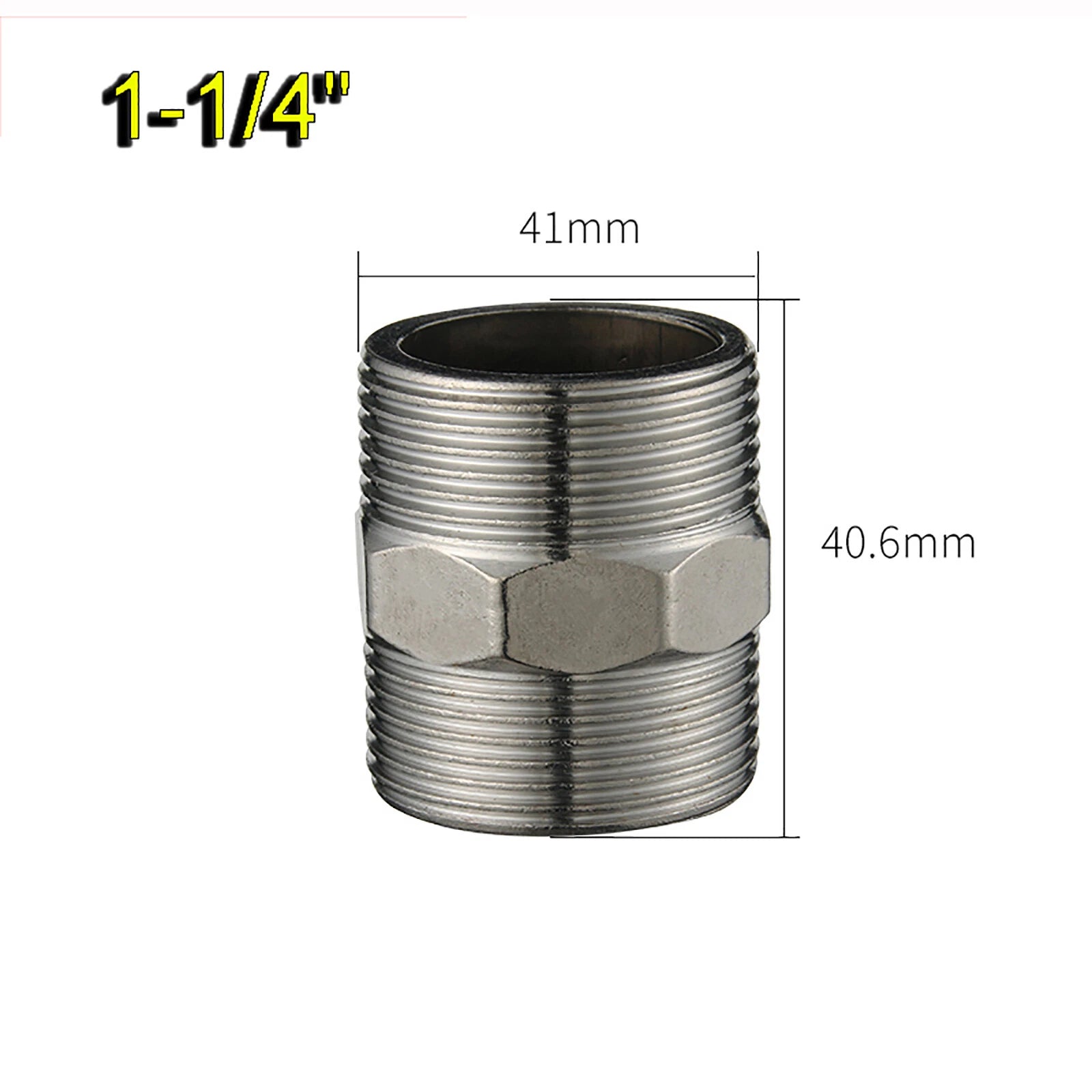 Male x Male Stainless Steel Pipe Fittings — Equal & Reducing Straight Connector