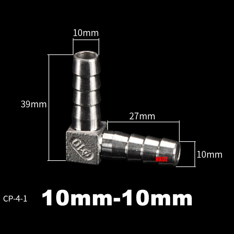 304 Stainless Steel Hose Barb 90° Elbow Fitting — BSP Taper Thread