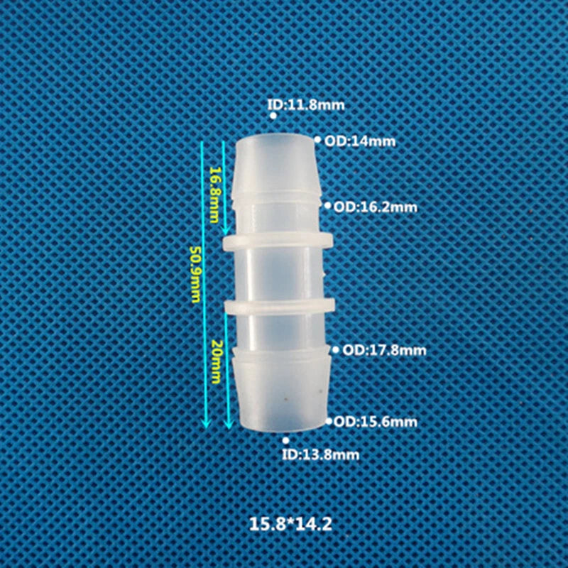 Straight Reducing Hose Barb Connector | 11.1mm–25mm to 3.9mm–20mm