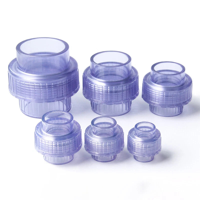 UPVC PVC Pipe Fittings Tee Straight Cap Elbow Clear Plumbing Couping ID 20-110mm