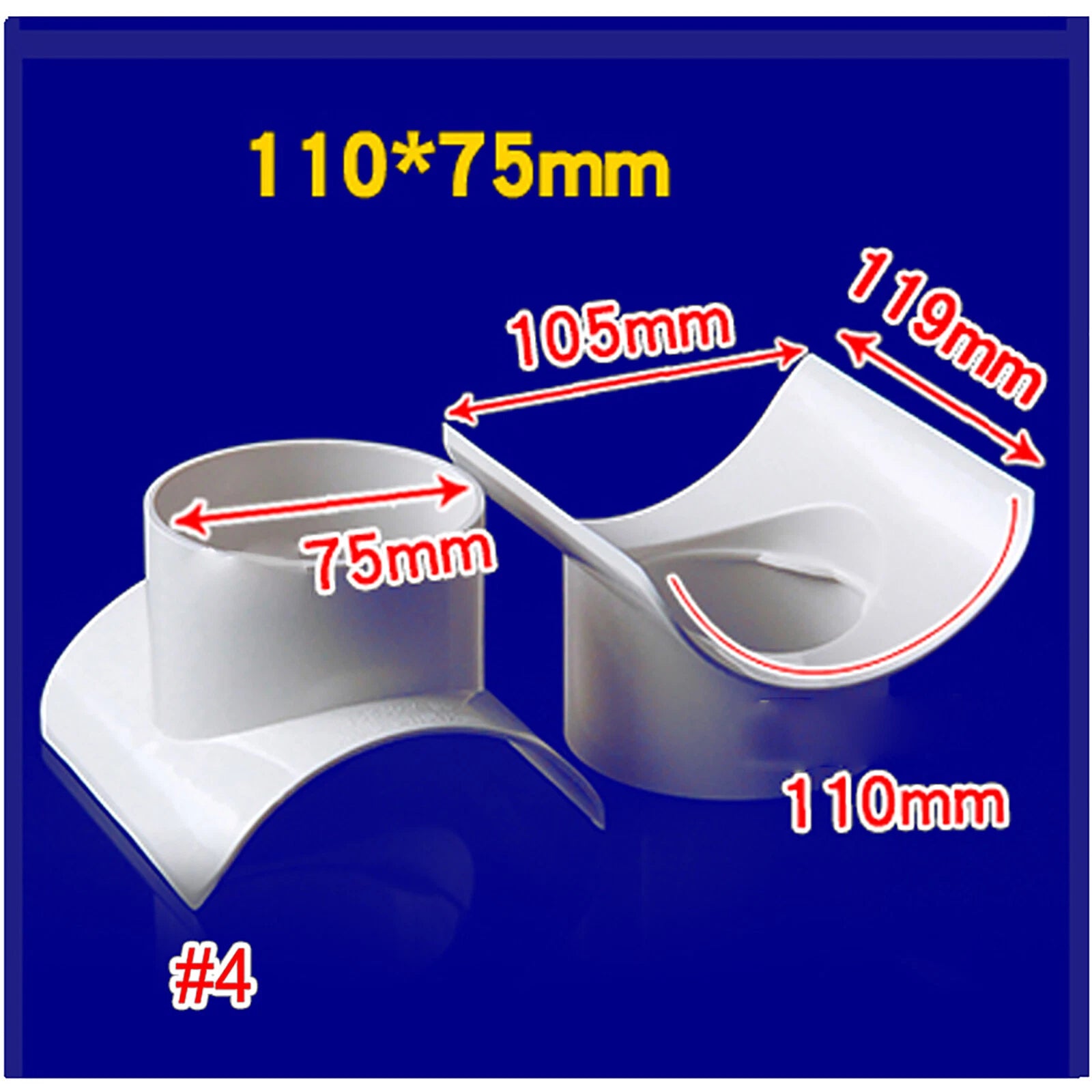 PVC Repair Pipe Fitting Reducing Tee Reducer Drain Pipe Fittings White 50- 110mm