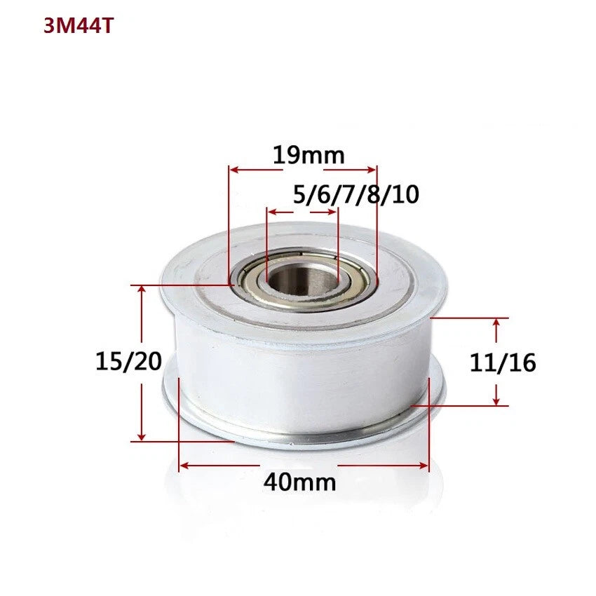 HTD-3M Timing Belt Tensioner Pulley Smooth Tooth/Toothed Idler Width 11/16mm