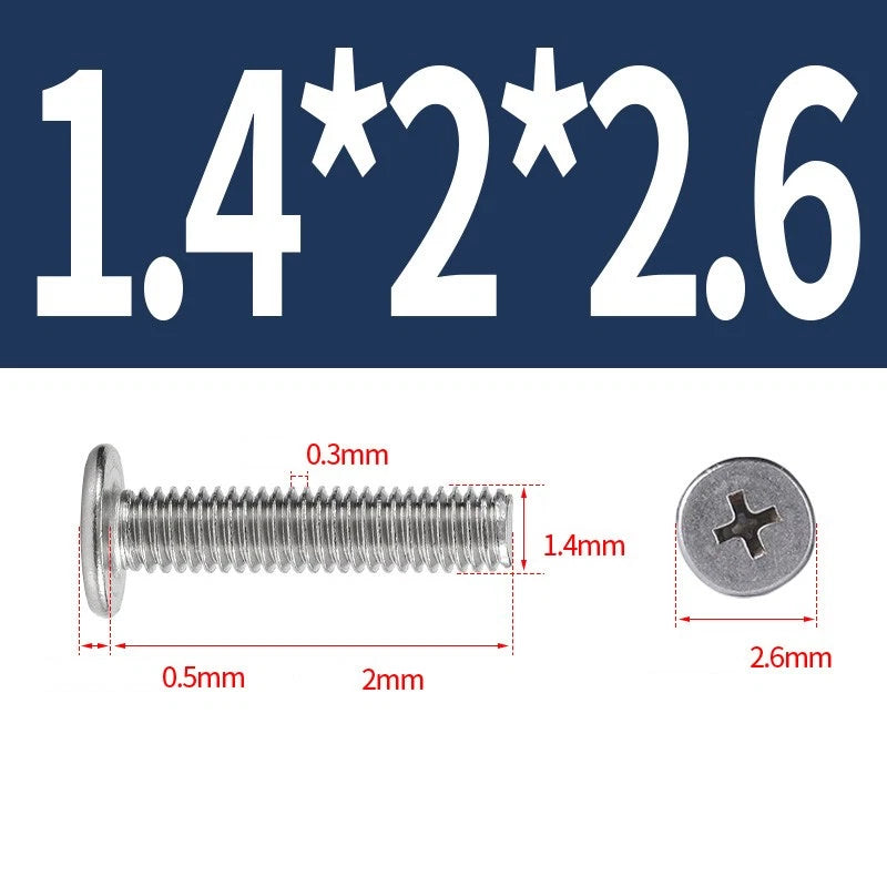 M1–M8 Ultra Thin Flat Head Phillips Machine Screws – A2 Stainless Steel, Fully Threaded