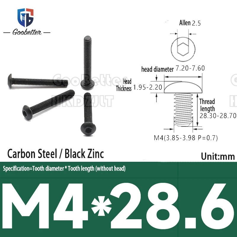 Large Flat Head Machine Screws M2–M6 Allen Torx Slotted Multi - Drive 100pcs - HomeDIYer