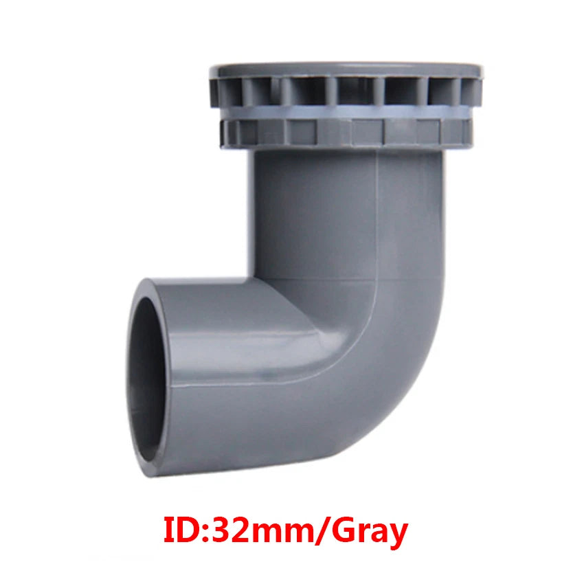 90° Elbow PVC Drain Pipe Joint Fittings 20 25 30 40 50mm for Aquarium Fish Tank