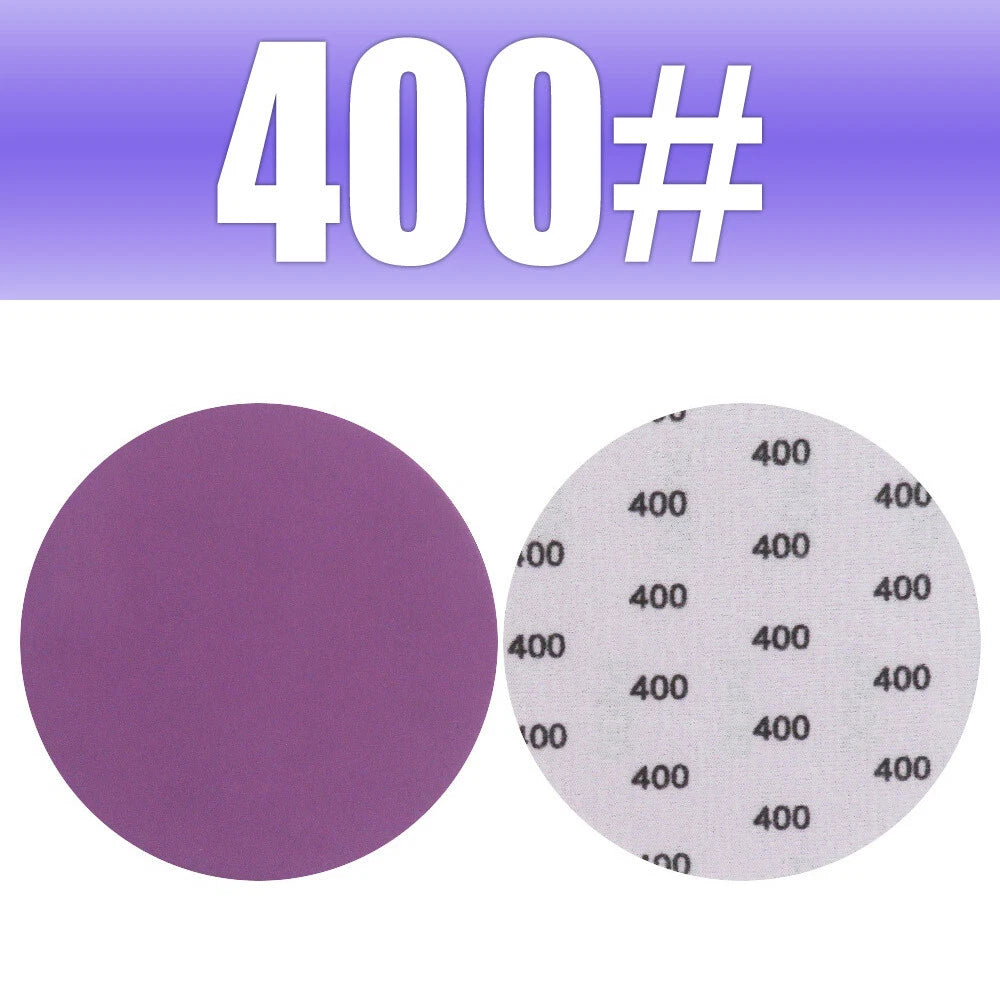 5" 125mm Purple Hook & Loop Sanding Discs 60-10000 Grit | Wet & Dry Sandpaper for Orbital Sanders