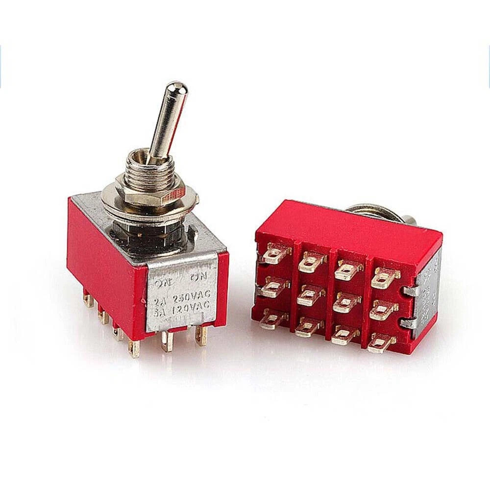 MTS PS Series Mini Toggle Switch — 3/6/9/12 Pin, 2-Way & 3-Way, Latching & Self-Resetting