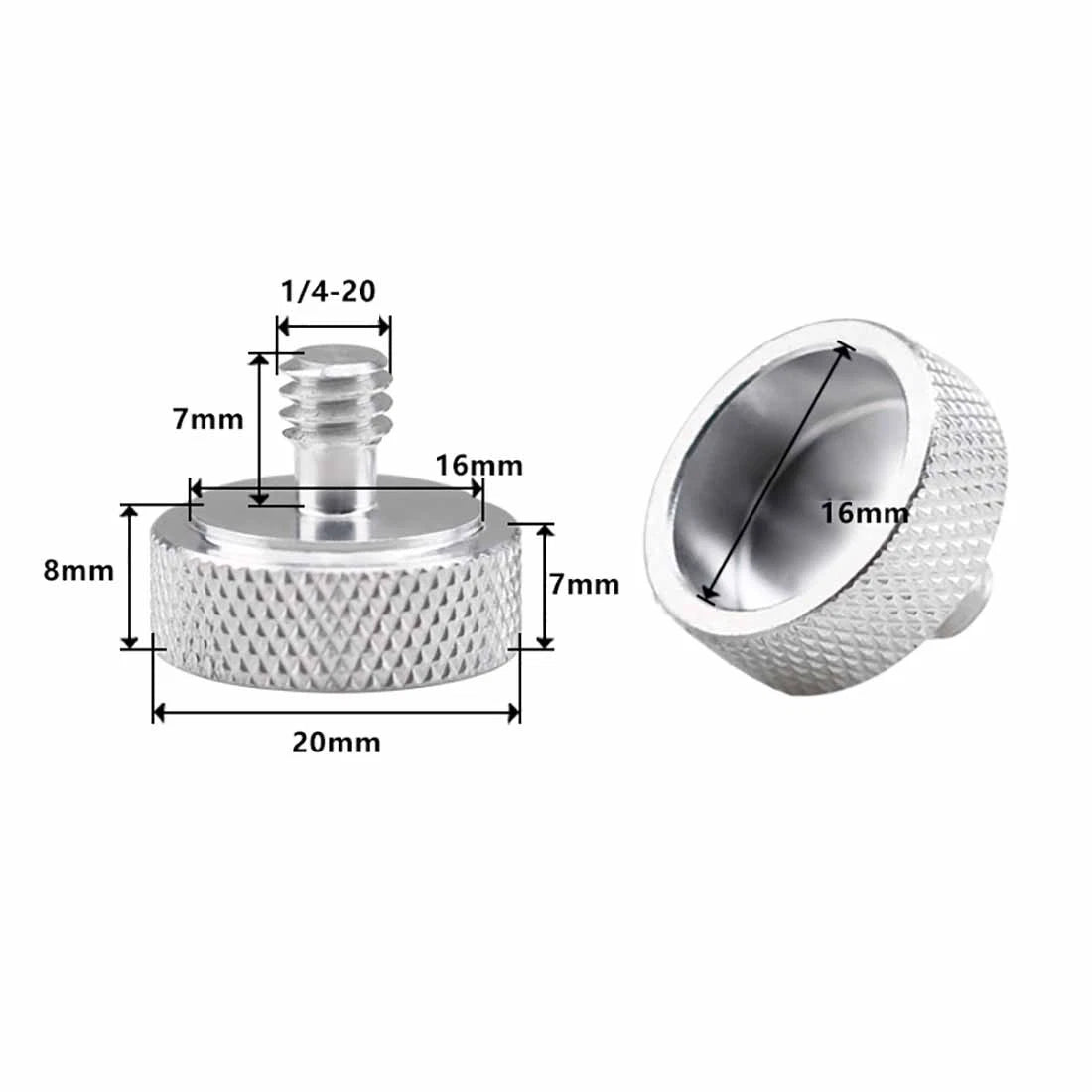 1/4" Camera Thumb Screws – Aluminum Alloy & Stainless Steel Pan Head Adapter Bolts - HomeDIYer