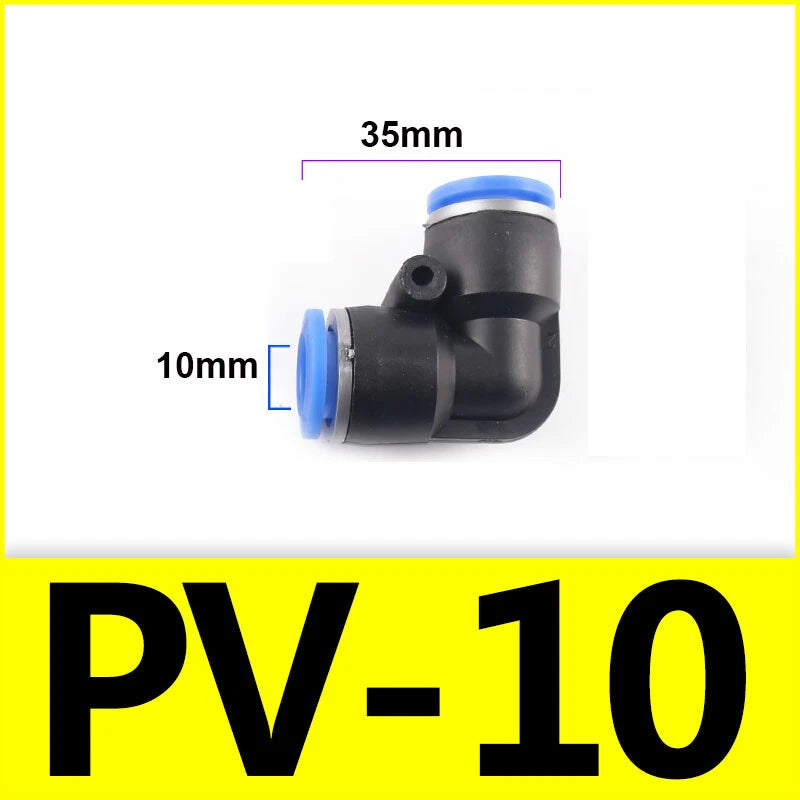 Pneumatic Push-In Elbow Fittings — Equal & Reducing Elbow Connectors for Air & Water Hose