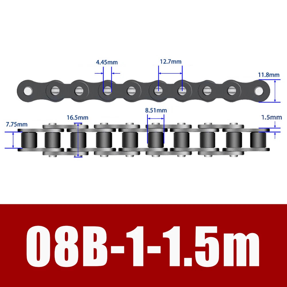 Roller Chain Single Row-Double Row Transmission Chain Manganese Steel 04C 06B