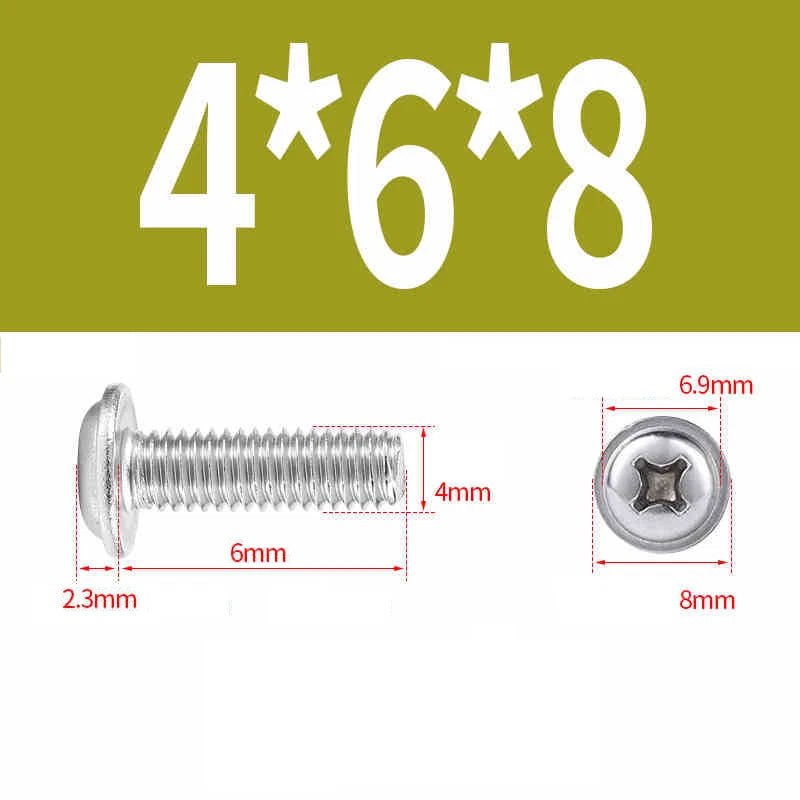 Phillips Flanged Pan Head Machine Screws 316 Stainless Steel M3 M4 M5 M6 - HomeDIYer