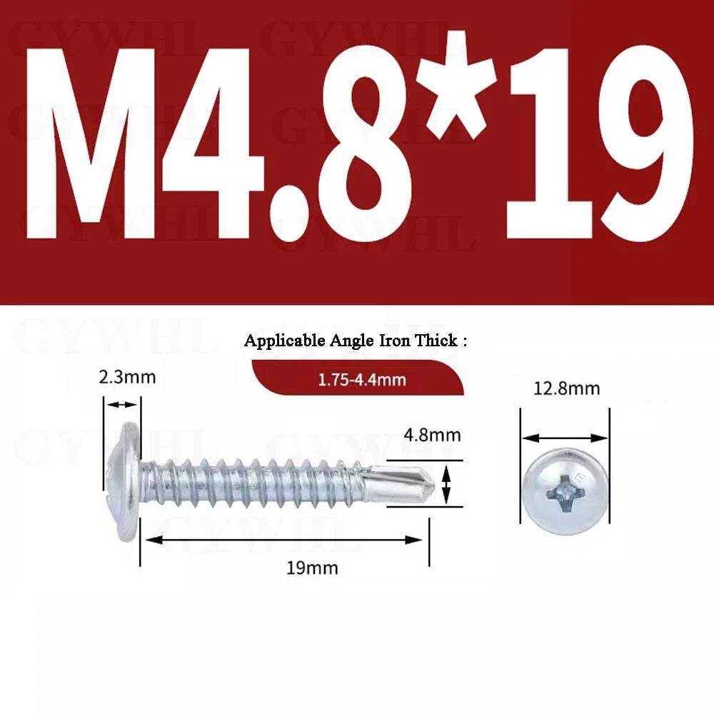 M4.2 M4.8 Self Drilling Wafer Head Screws – Steel & Stainless for Sheet Metal