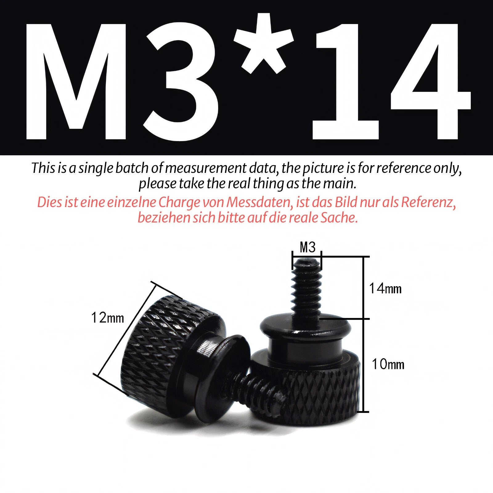 M3 Knurled Thumb Screws – Colorful Aluminum Alloy Hand-Tighten Grip Bolts