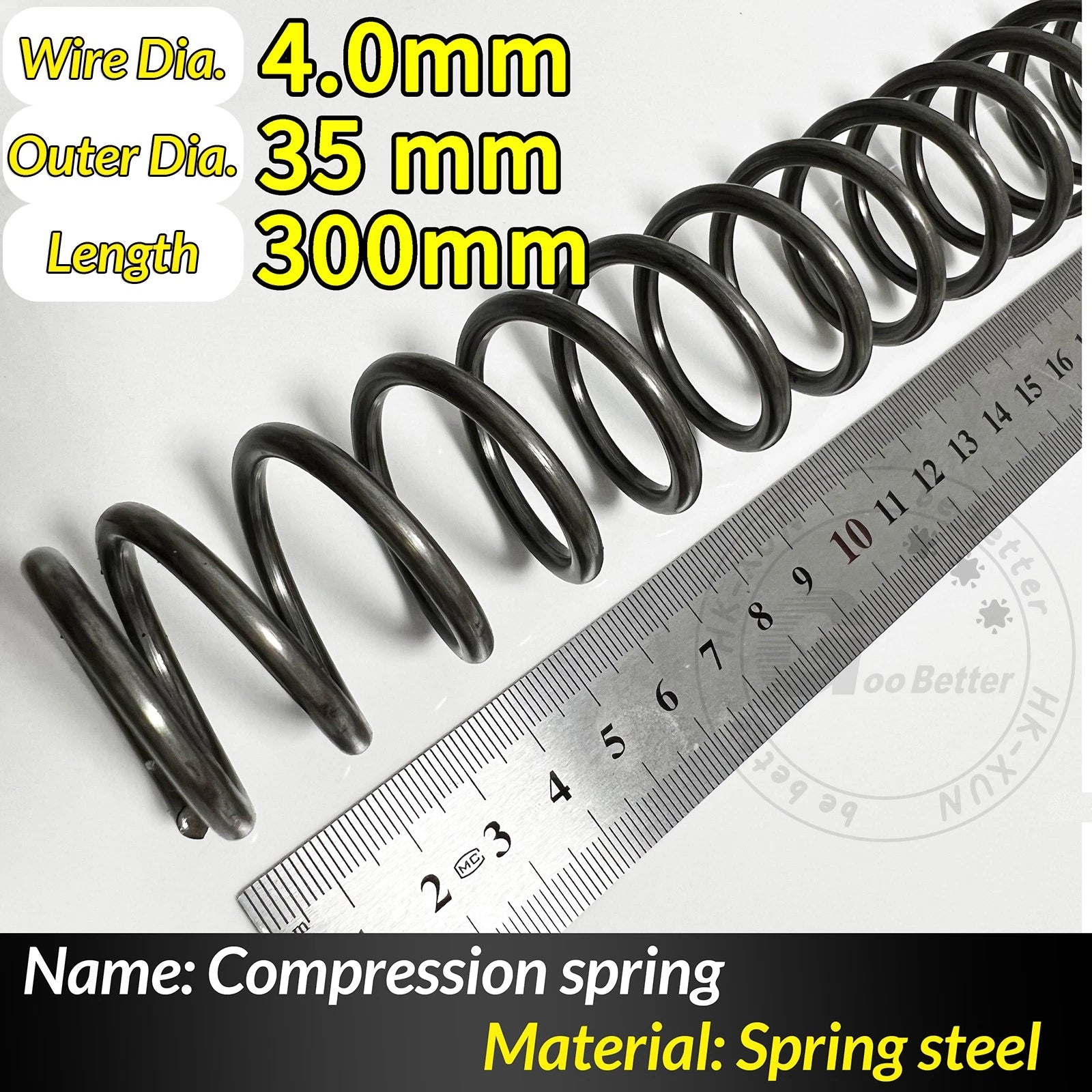 Compression Spring Pressure Springs, Wire Dia 4-5mm, OD 20-80mm, Length 300mm