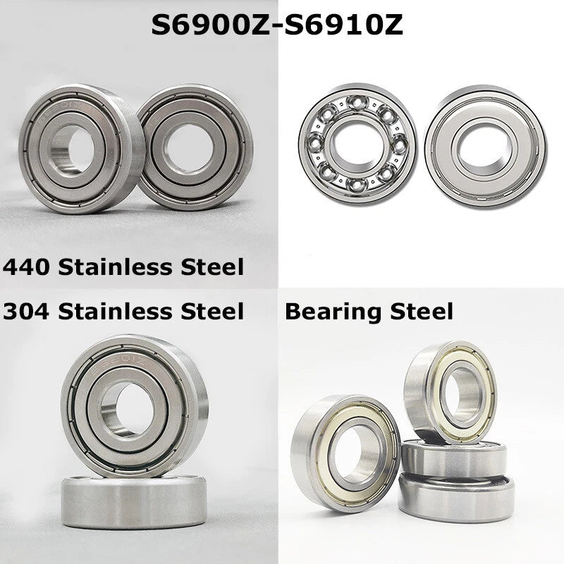 Groove Ball Bearing S6900Z-S6910Z ID 10mm-50mm OD 22mm-72mm Roller Bearings