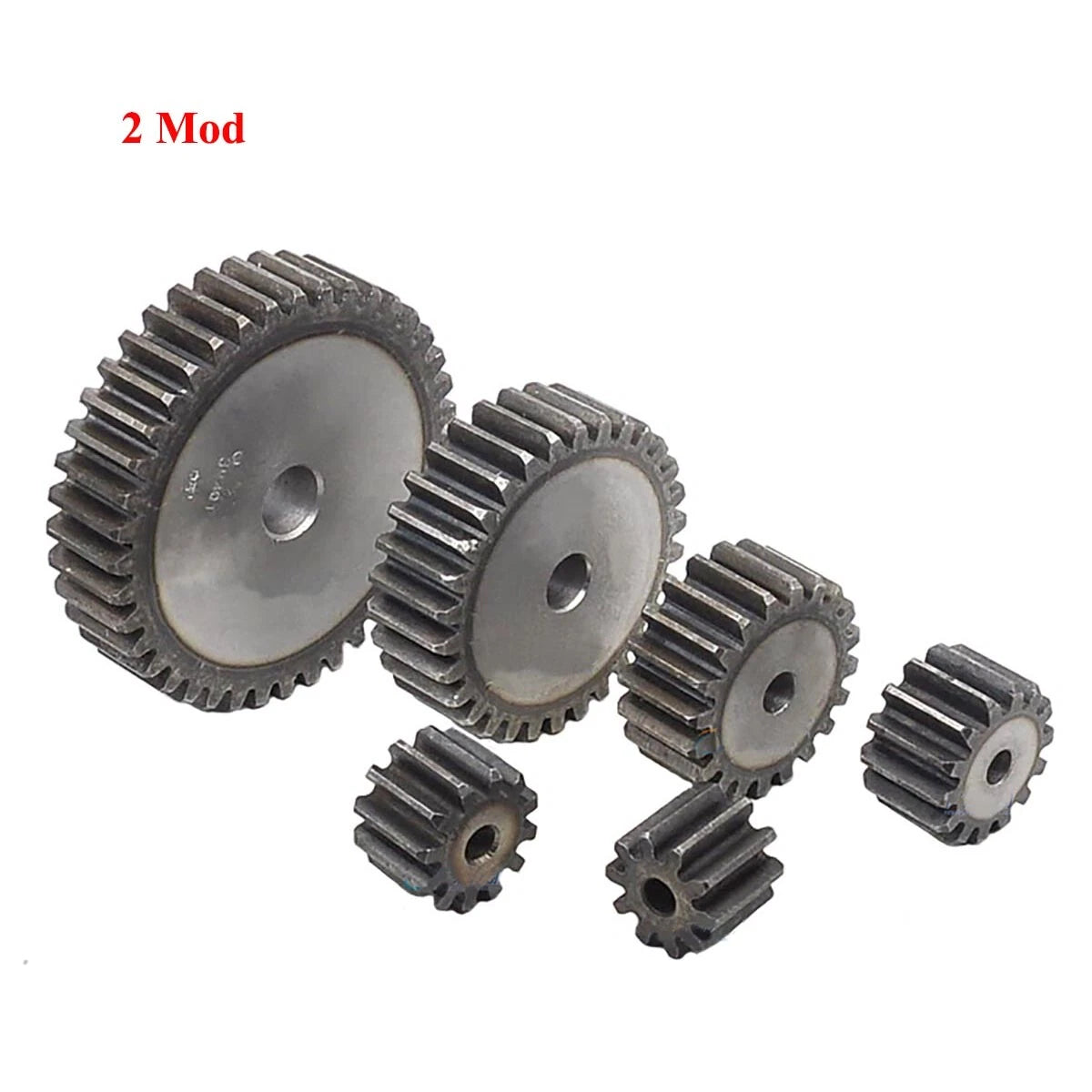 2 Mod Spur Gear 10T-127T Teeth Transmission Gear 45# Steel 2M Module Motor Gear