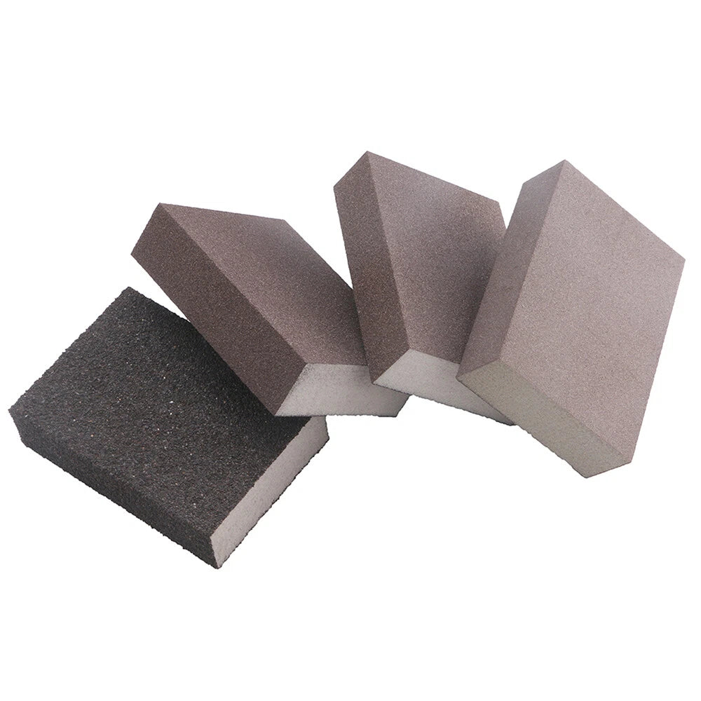 Rectangular Foam Sanding Blocks — P60 to P400 Grit Wet & Dry Sanding Sponge for Flat and Curved Surfaces