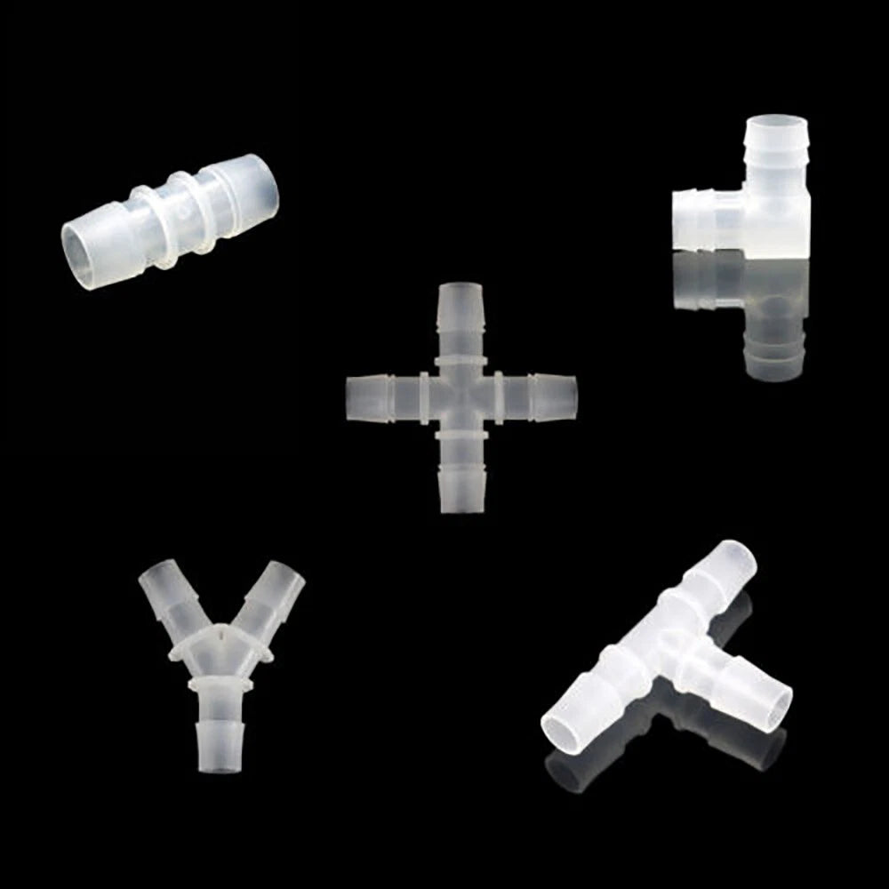 Food Grade Plastic Barbed Hose Connector — T, Y & L Type Tube Fittings