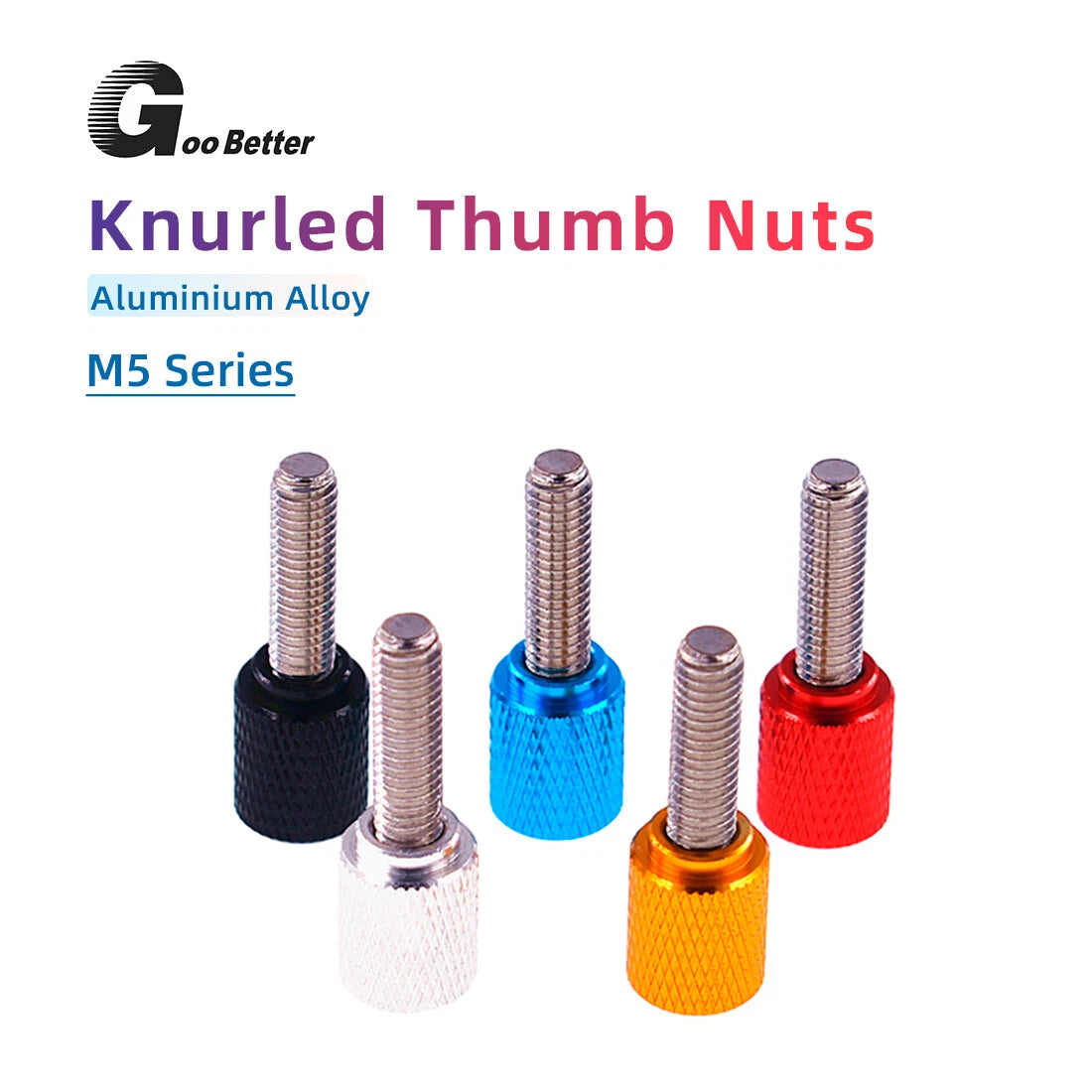 M5 5-100mm Thumb Screws Machine Bolts Knurled Aluminum Alloy/A2 Stainless Steel