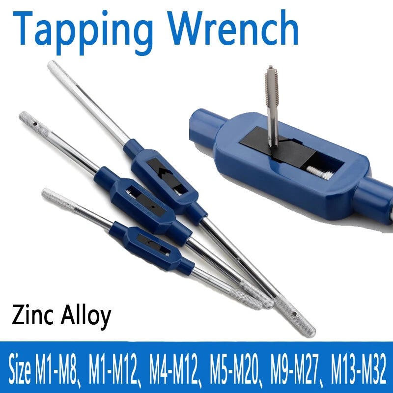 Tap Wrench Handle Adjustable Bar Taps Holder Tapping Wrench M1-M8 M4-M10 M6-M14