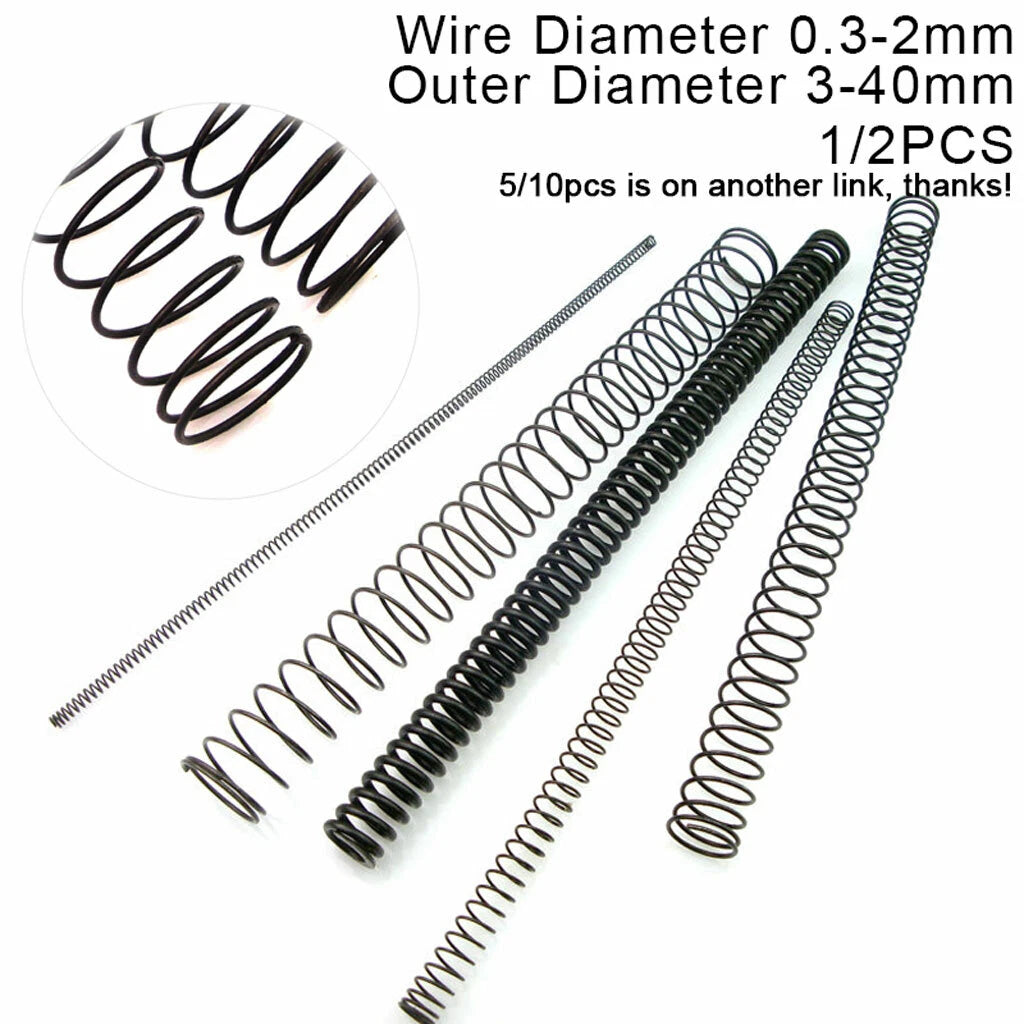 305mm Compression Spring 0.3-2mm Wire Mn Steel Pressure Springs All Sizes Long