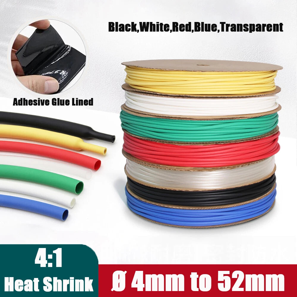 4:1 Ratio Adhesive Glue Lined Heat Shrink Tubing — Waterproof Heatshrink Sleeving