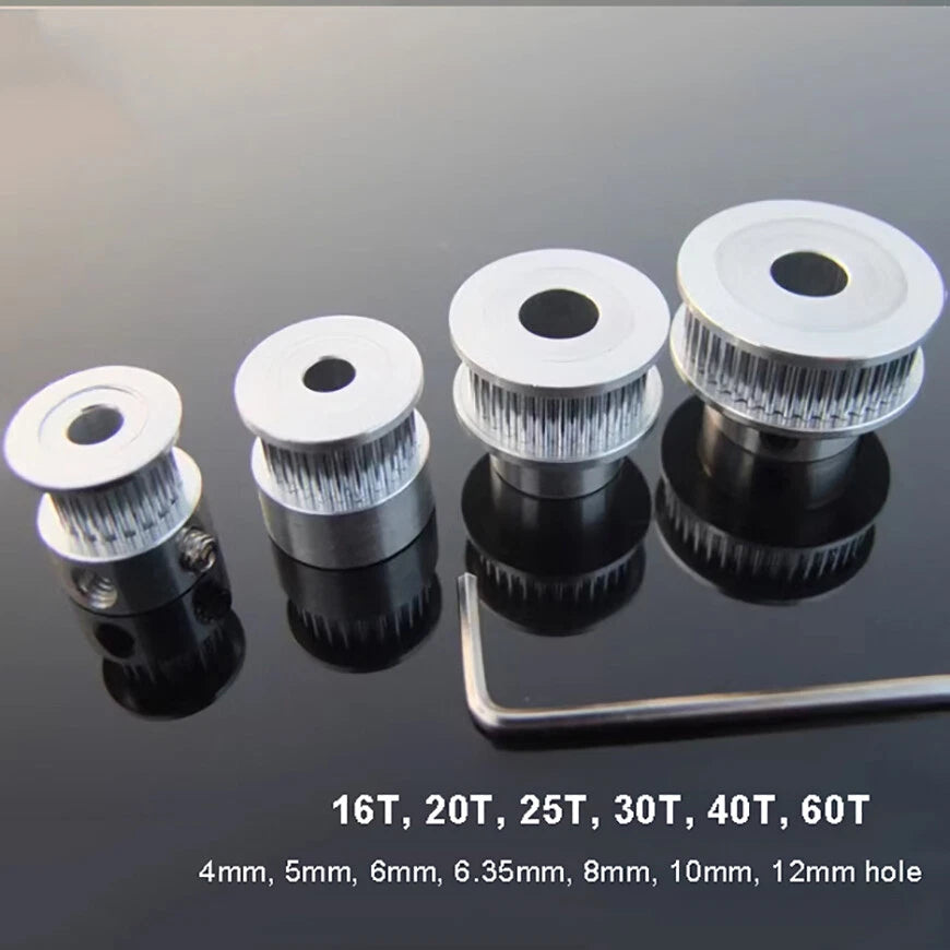 2GT 2mm Pitch Timing Belt Pulleys Drive Pulley 16 20 25 30 60 Tooth Fit 6mm Belt