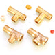 Brass BSP 1/2" T-Shape Tee Pipe Fitting | Male & Female Thread Connector