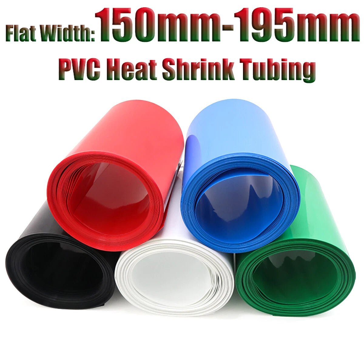 Large Diameter PVC Heat Shrink Tubing — Flat Width 150mm to 195mm for RC Battery Packs - HomeDIYer