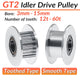 GT2 6mm/10mm Timing Belt Smooth/Toothed Tooth Idler Drive Pulley 12-60 Bore 3-15