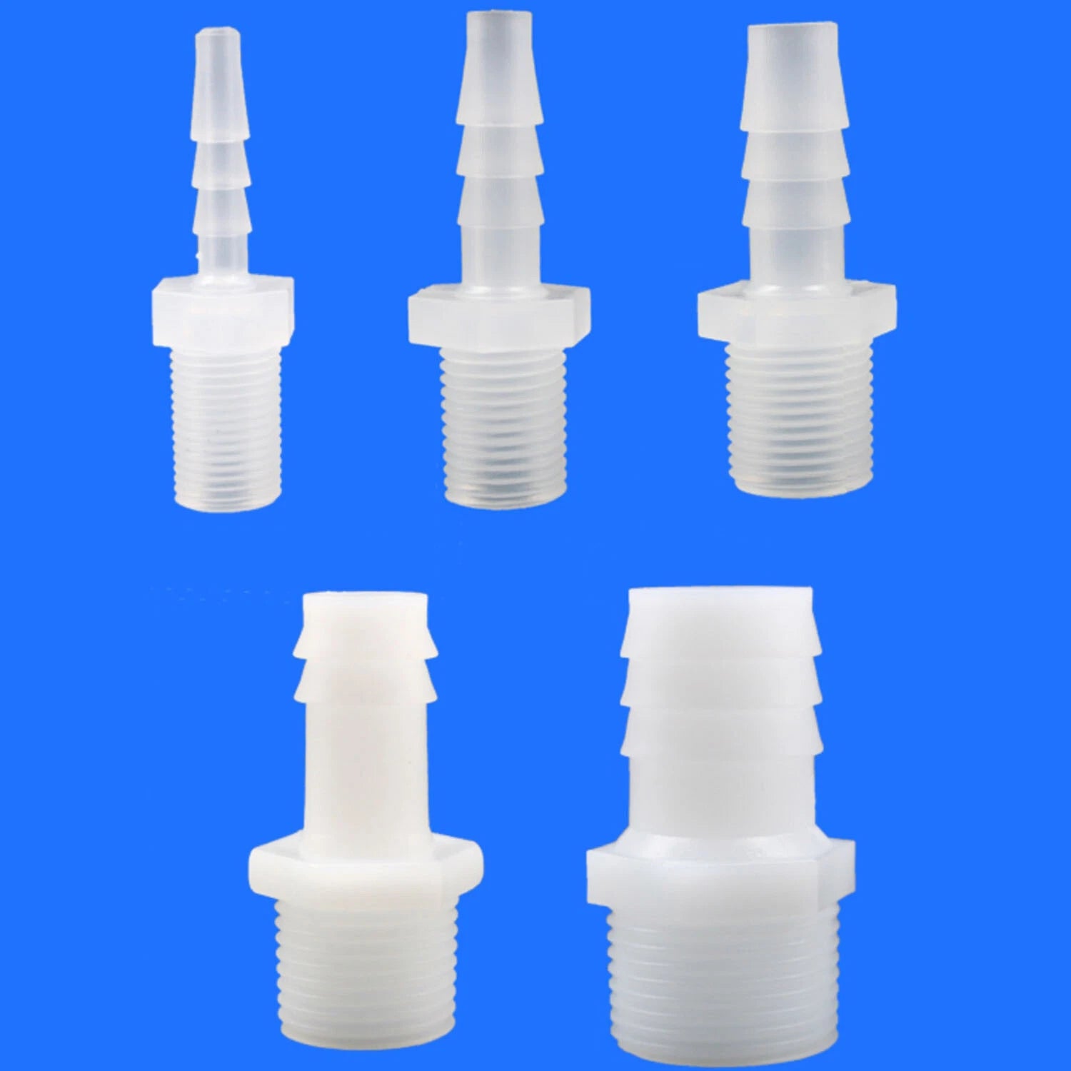 BSP Metric External Thread Straight Barb Connector – Plastic Hose Pipe Fitting