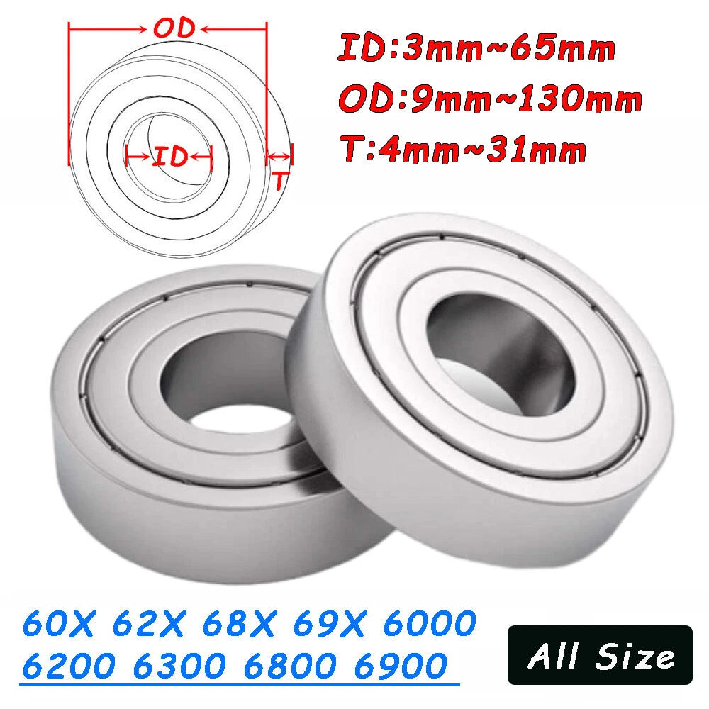 Deep Groove Ball Bearing Metal Shielded Bearings All Size Rotation Bearings