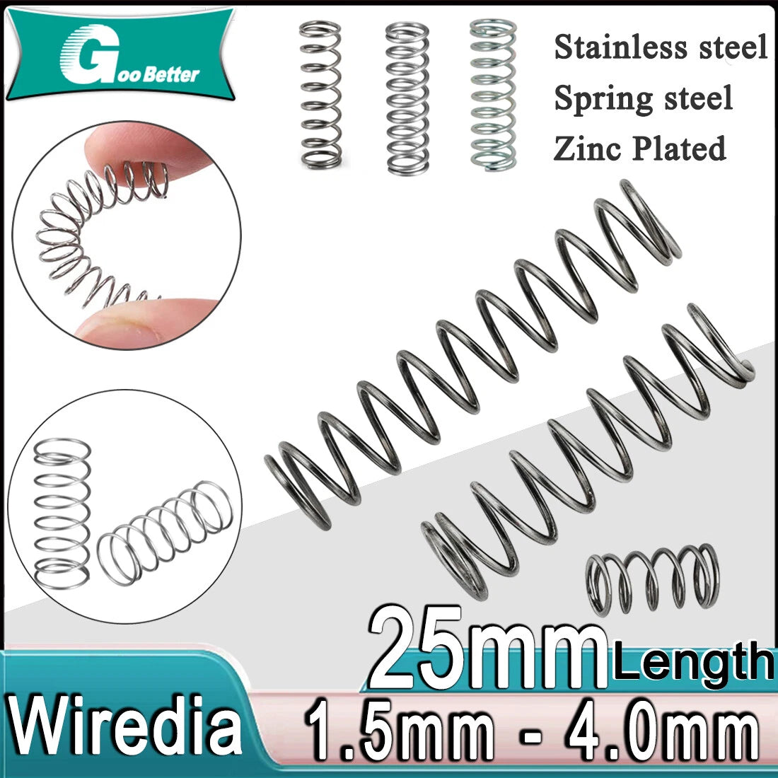 Compression Spring Various Size 8 - 60mm Diameter & 25mm Length Pressure Small