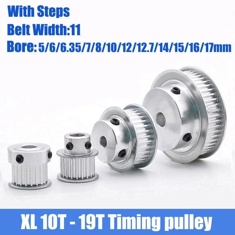 XL Synchronous Pulley Bore 3-20mm for Width 10mm Timing Belt 10-19teeth Gear