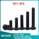 Black Pozi Pan Head Machine Screws M1–M5 | Micro Screws for Eyeglasses, Electronics & Computers
